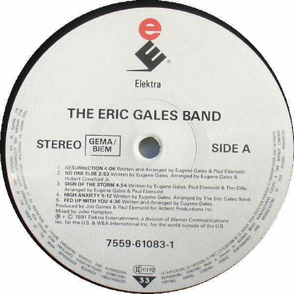 The Eric Gales Band : The Eric Gales Band (LP, Album)
