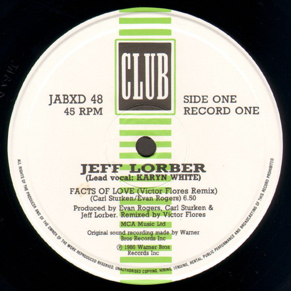 Jeff Lorber Featuring Karyn White : The Facts Of Love (2x12")
