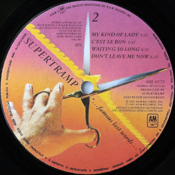Supertramp : "...Famous Last Words..." (LP, Album)