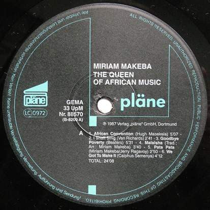 Miriam Makeba : The Queen Of African Music (LP, Comp)