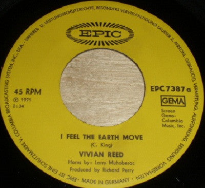 Vivian Reed : I Feel The Earth Move (7")