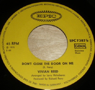 Vivian Reed : I Feel The Earth Move (7")