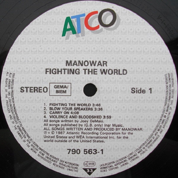 Manowar : Fighting The World (LP, Album)