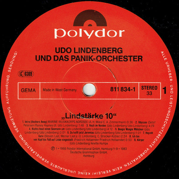 Udo Lindenberg Und Das Panikorchester : Lindstärke 10 (LP, Album)