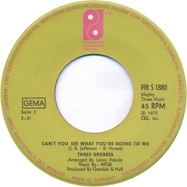 Three Degrees* : Dirty Ol' Man (7", Single)