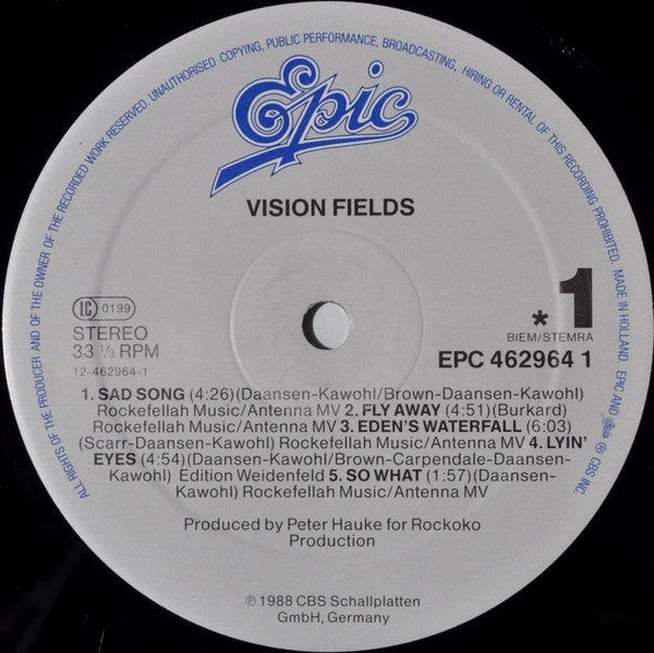 Vision Fields : Vision Fields (LP, Album)