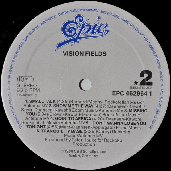 Vision Fields : Vision Fields (LP, Album)