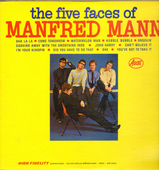 Manfred Mann : The Five Faces Of Manfred Mann (LP, Album, Mono, Pit)