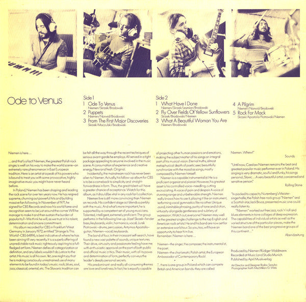 Niemen* : Ode To Venus (LP, Album)