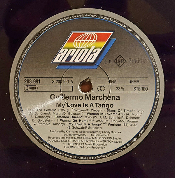 Guillermo Marchena : My Love Is A Tango (LP, Album)