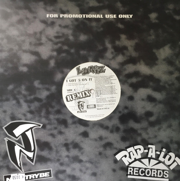 Luniz : I Got 5 On It (Remix) (12", Promo)