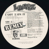 Luniz : I Got 5 On It (Remix) (12", Promo)