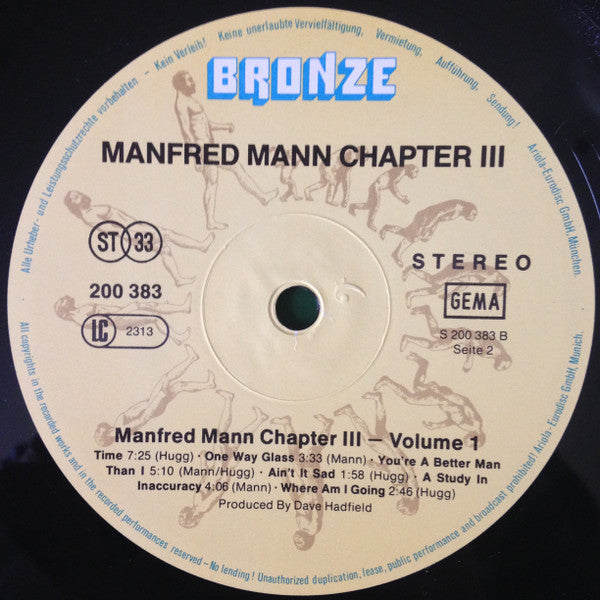 Manfred Mann Chapter Three : Manfred Mann Chapter Three (LP, Album, RE)