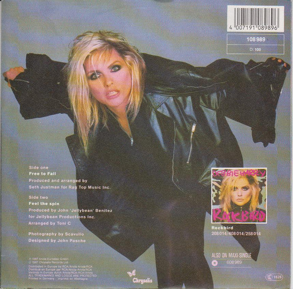 Deborah Harry : Free To Fall (7", Single)