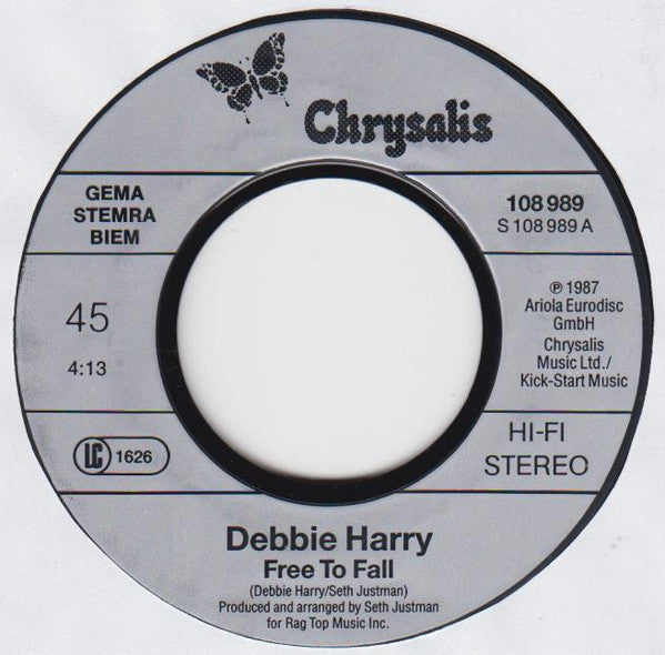 Deborah Harry : Free To Fall (7", Single)