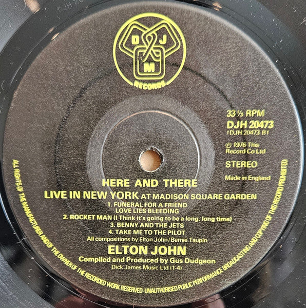 Elton John : Here And There (LP, Album)