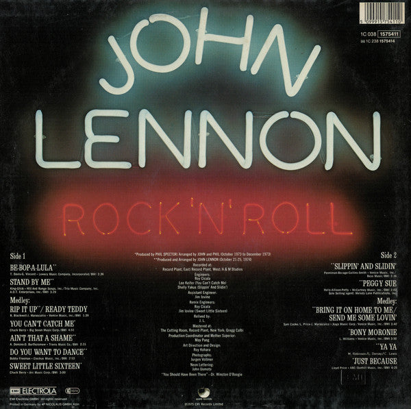 John Lennon : Rock 'N' Roll (LP, Album, RE)