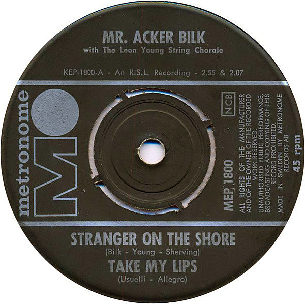 Mr. Acker Bilk* : Stranger On The Shore (7", EP, Bla)