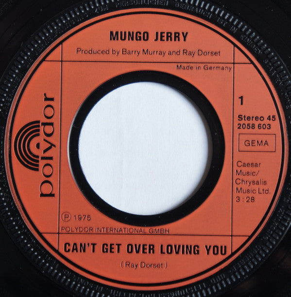Mungo Jerry : Can't Get Over Loving You (7", Single)