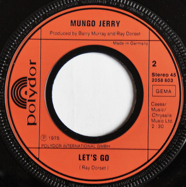 Mungo Jerry : Can't Get Over Loving You (7", Single)