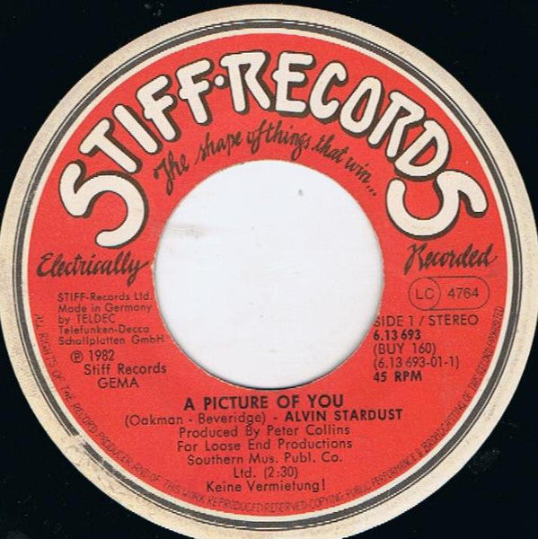 Alvin Stardust : A Picture Of You (7", Single)