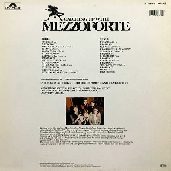 Mezzoforte : Catching Up With Mezzoforte (LP, Comp)