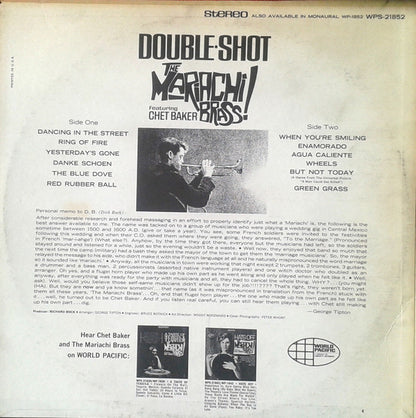 The Mariachi Brass!* Featuring Chet Baker : Double Shot (LP, Album)