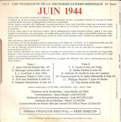Various : Les Tournants De La Deuxième Guerre Mondiale Juin 1944 (7")