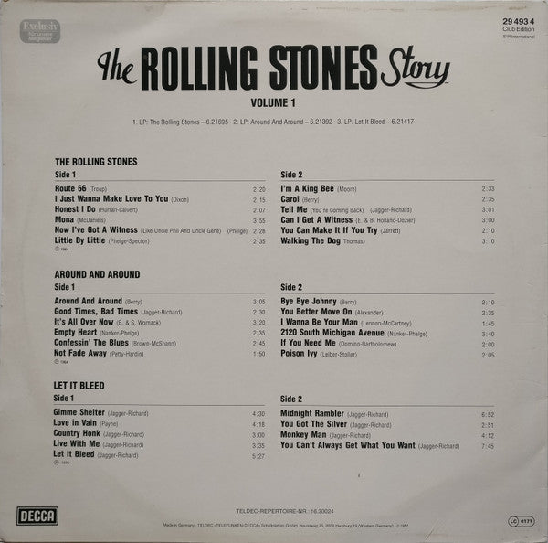 The Rolling Stones : The Rolling Stones Story Volume 1 (3xLP, Comp)