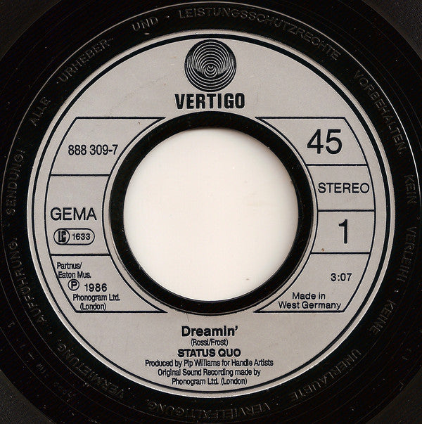 Status Quo : Dreamin' (7", Single)