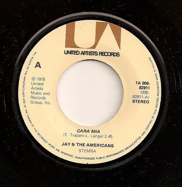 Jay & The Americans : Cara Mia (7", Single)