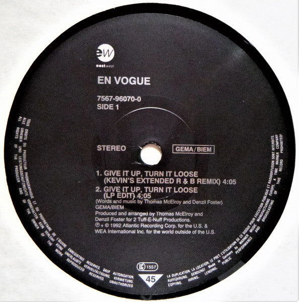 En Vogue : Give It Up, Turn It Loose (12", Maxi)