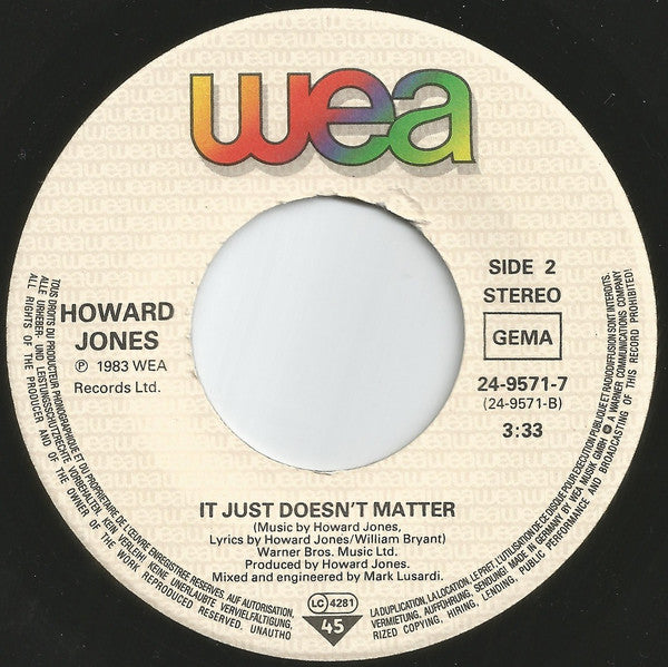 Howard Jones : What Is Love? (7", Single)