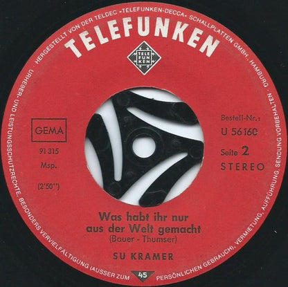 Su Kramer : Wie Das Wasser, So Fliesst Die Zeit (7", Single)