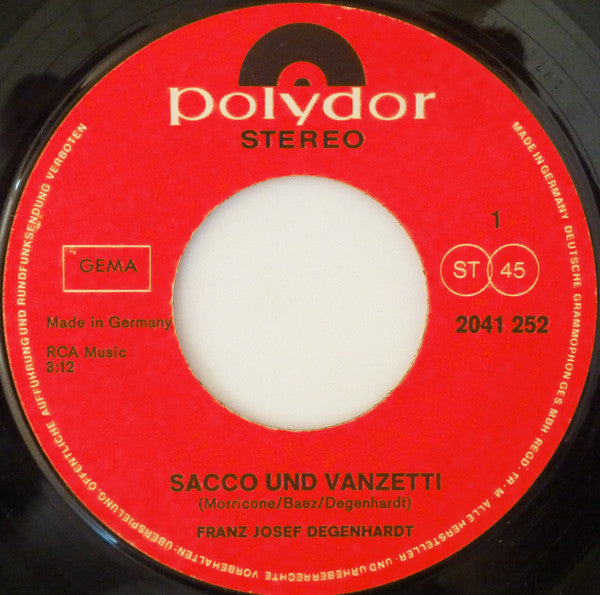 Franz Josef Degenhardt : Sacco Und Vanzetti (7", Single)