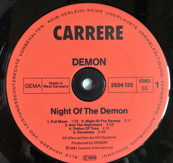 Demon (4) : Night Of The Demon (LP, Album)