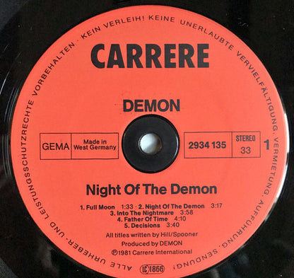 Demon (4) : Night Of The Demon (LP, Album)