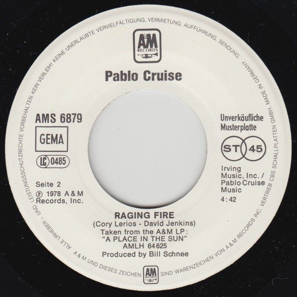 Pablo Cruise : I Go To Rio (7", Single, Promo)