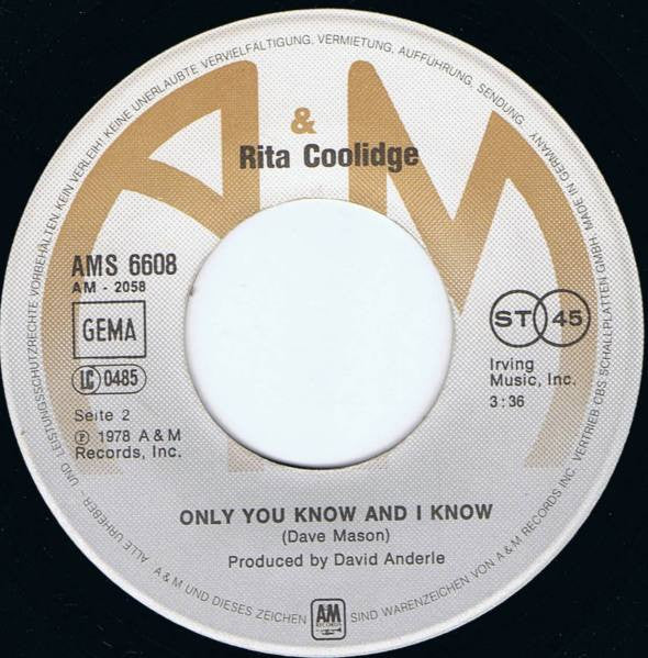 Rita Coolidge : You (7", Single)