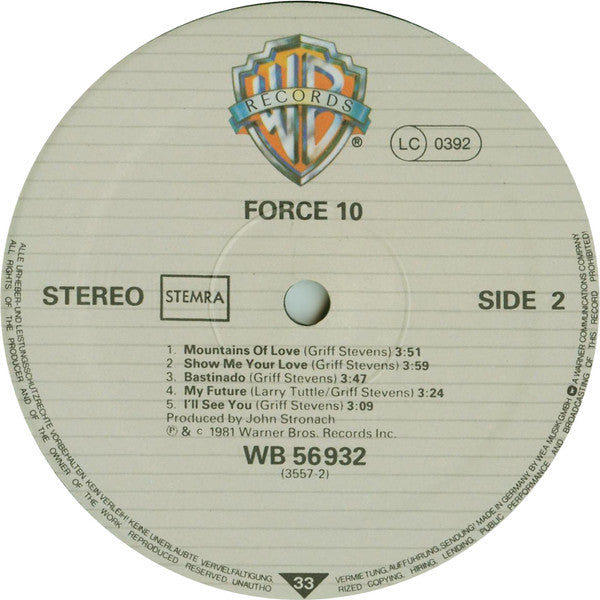 Force 10 (2) : Force 10 (LP, Album)