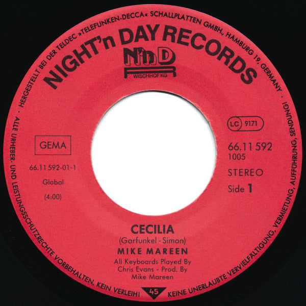 Mike Mareen : Cecilia (7", Single)