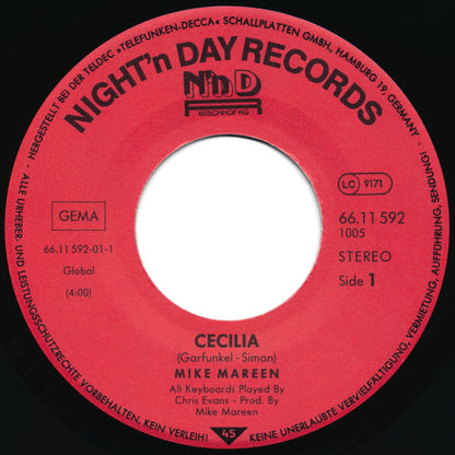 Mike Mareen : Cecilia (7", Single)