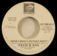 David & Gail : Mickey Mouse's Birthday Party (7", MiniAlbum, Promo)