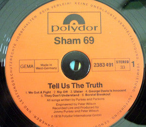 Sham 69 : Tell Us The Truth (LP, Album)