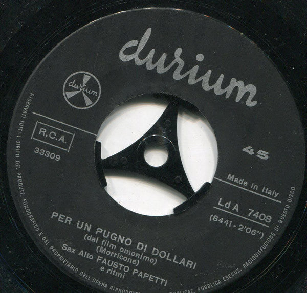 Fausto Papetti : Goldfinger / Per Un Pugno Di Dollari (7", Single, Mono)