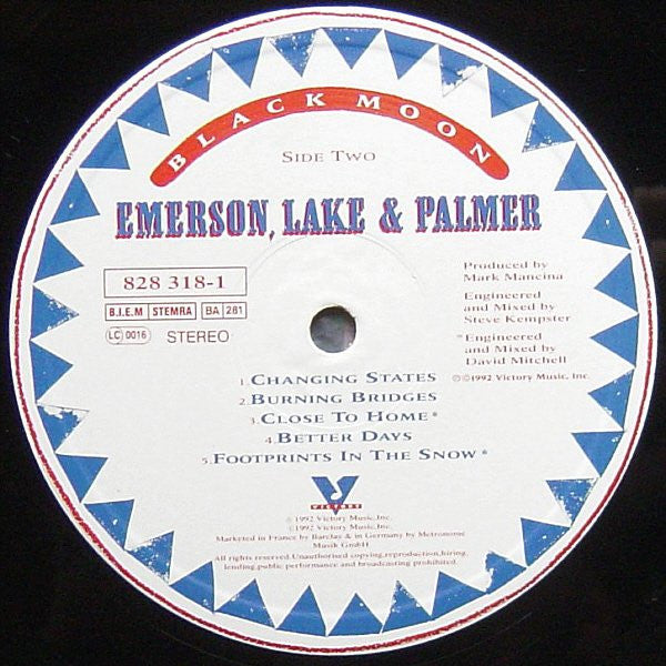Emerson, Lake & Palmer : Black Moon (LP, Album)