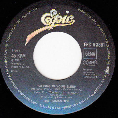 The Romantics : Talking In Your Sleep (7", Single)