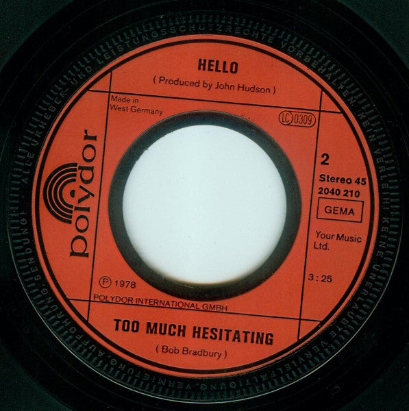 Hello : Hi Ho Silver Lining (7", Single)