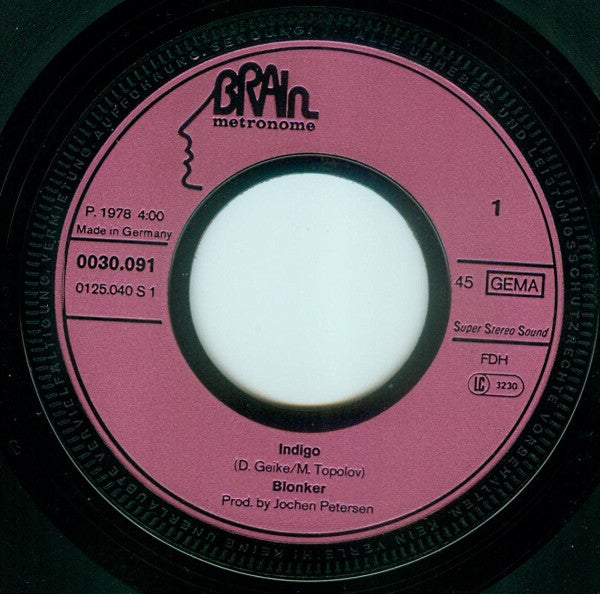 Blonker : Indigo (7", Single)