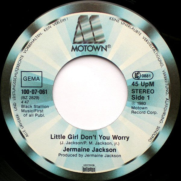 Jermaine Jackson : Little Girl Don't You Worry (7", Single)